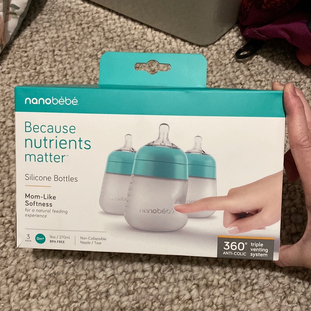 Nanobebe silicon bottles 3 pack
